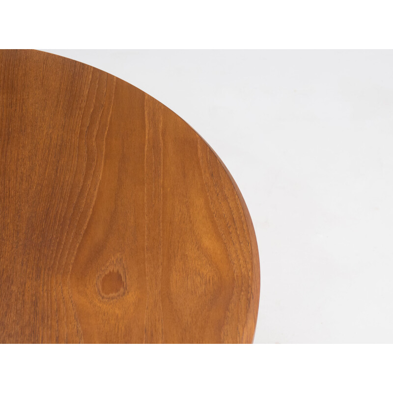 Vintage round teak coffee table by Johannes Andersen for Cfc Silkeborg, Denmark 1960s