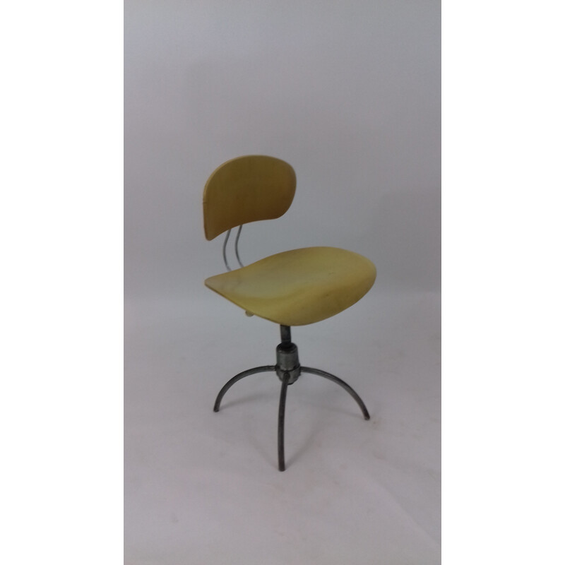 Wilde and Spieth adjustable yellow desk chair, Egon EIERMANN - 1950s 