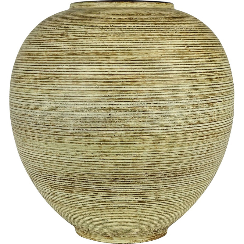 Vase "1088-5" Dumler & Breiden beige en céramique - 1930