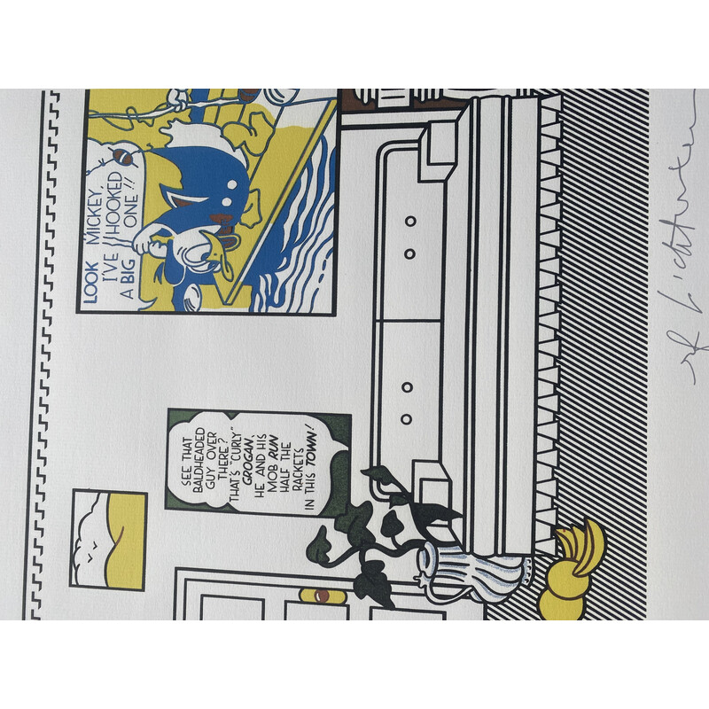 Tecnica di granolitografia vintage "Artist's Studio Look Mickey" di Roy Lichtenstein, 1995
