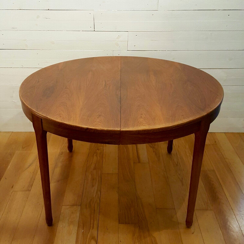 Meuble TV Paris extensible round table in rosewood - 1960s