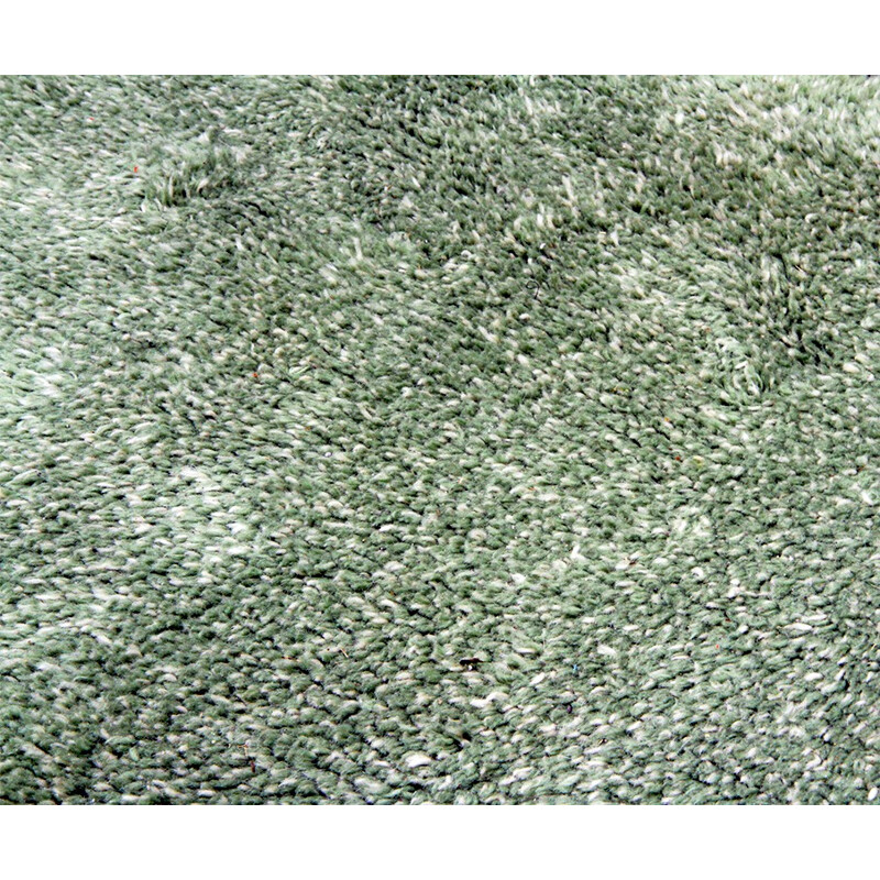 Green vintage woolen carpet - 1970s