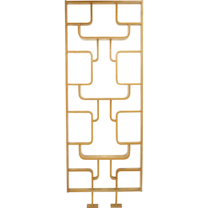 Vintage beechwood room divider by Ludvik Volak for Drevopodnik Holesov, 1970s