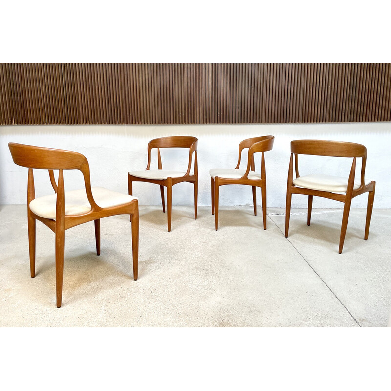 Set di 4 sedie vintage in teak danese di Johannes Andersen per Uldum Møbelfabrik, 1960