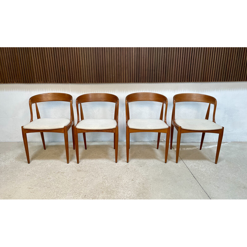 Set van 4 vintage Deense teakhouten stoelen van Johannes Andersen voor Uldum Møbelfabrik, 1960