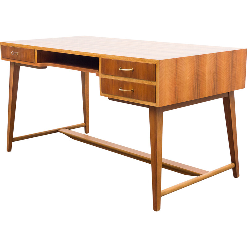 Bureau vintage en noyer de Georg Satink pour Wk Möbel, 1950