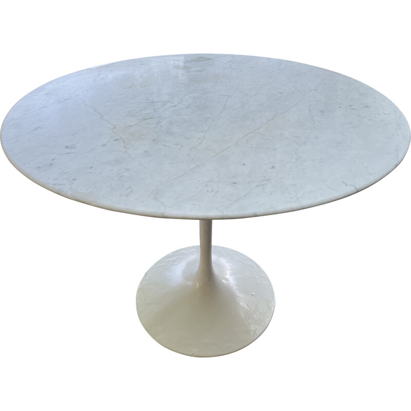 Mesa de tulipas Vintage em mármore Arabescato da Eero Saarinen para a Knoll International