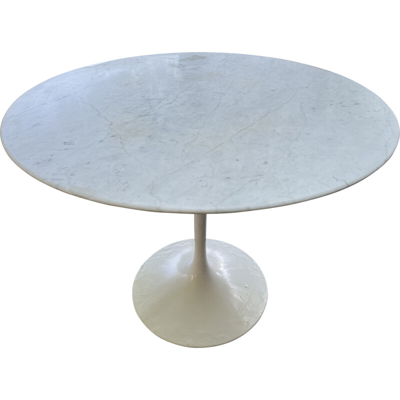 Vintage Arabescato marble tulip table by Eero Saarinen for Knoll International