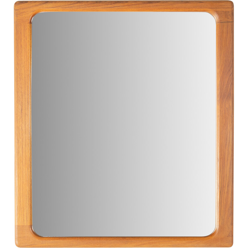 Vintage mirror with solid wood frame, Denmark 1960s