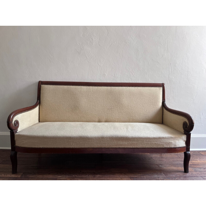 Vintage Empire mahogany bench seat