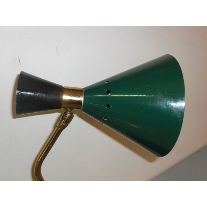 Dark green Italian desk lamp - 1950s