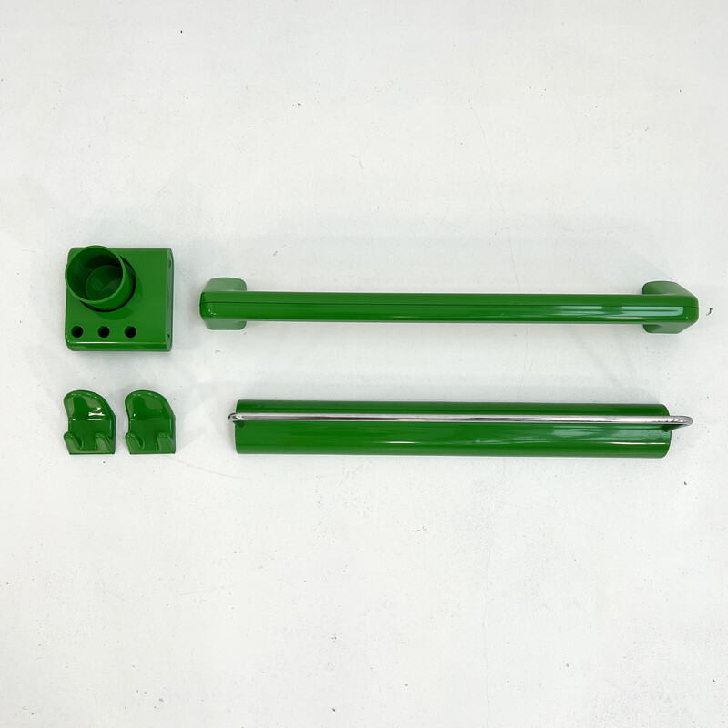 Vintage green bathroom set by Makio Hasuike for Gedy, 1970s