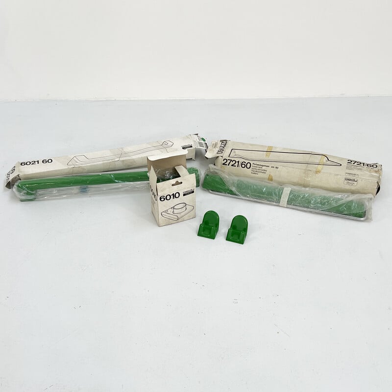 Vintage green bathroom set by Makio Hasuike for Gedy, 1970s
