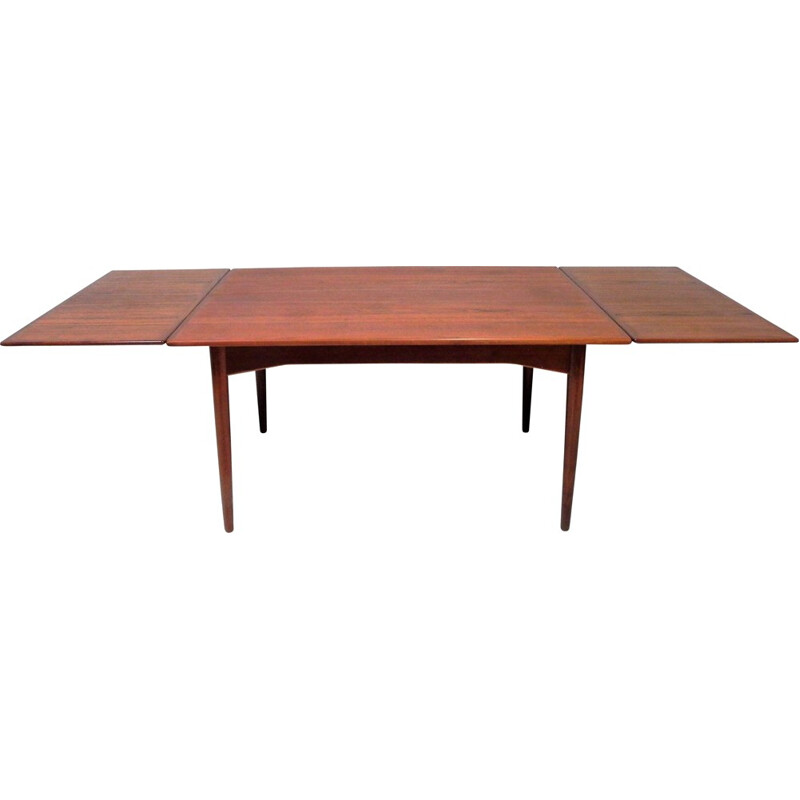 Extendable Scandinavian dining table in teak - 1960s