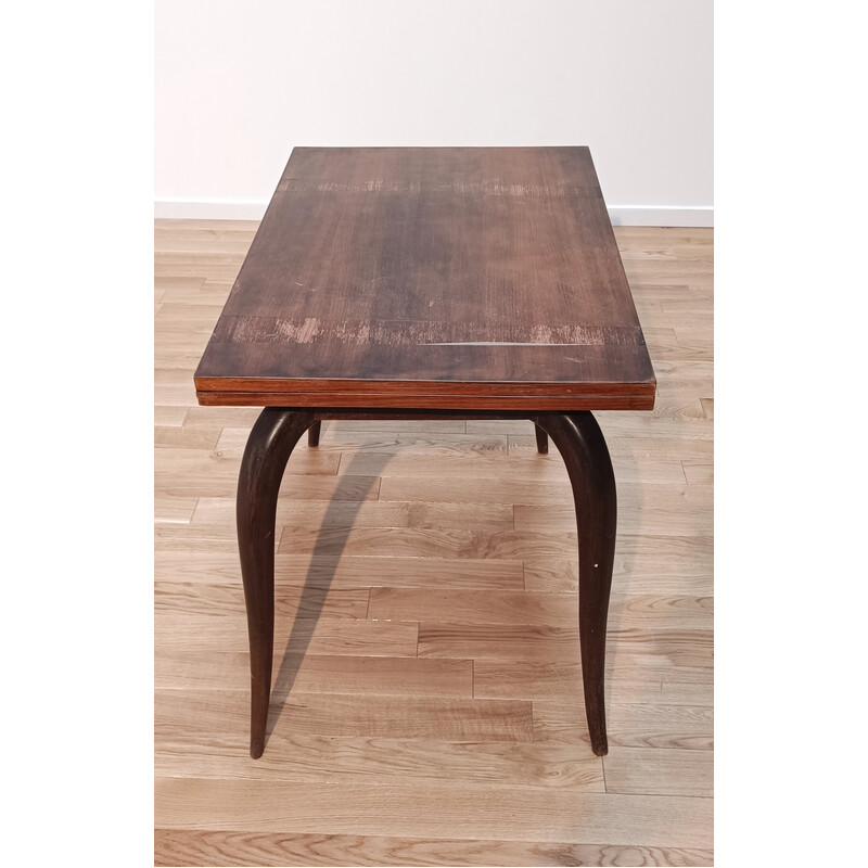 Vintage dark wood wallet table