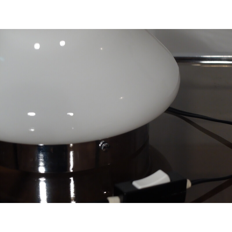 Lampe de table blanche en cristal de Murano - 1960