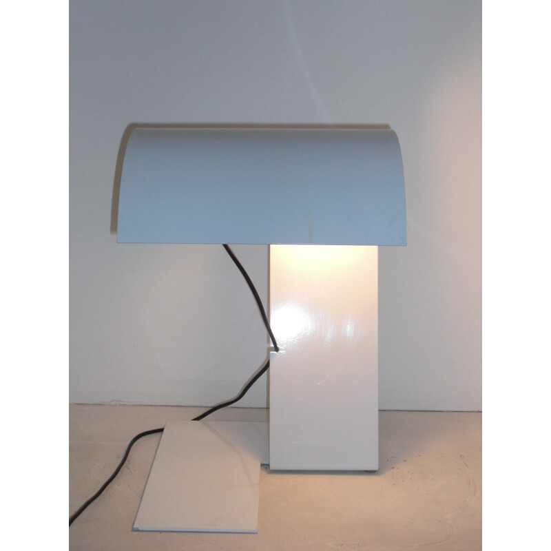 Table lamp made out of a single sheet of lacquered metal - 1970s