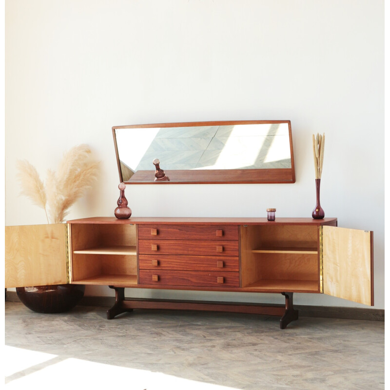 Vintage curved sideboard by Peter Hayward for Vanson, 1960