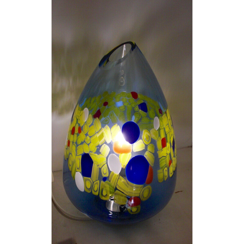 Egg shaped Murano glass lamp - 1990s