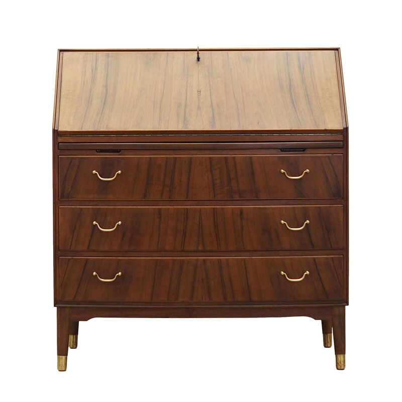 Vintage walnut secretary, Denmark 1960s