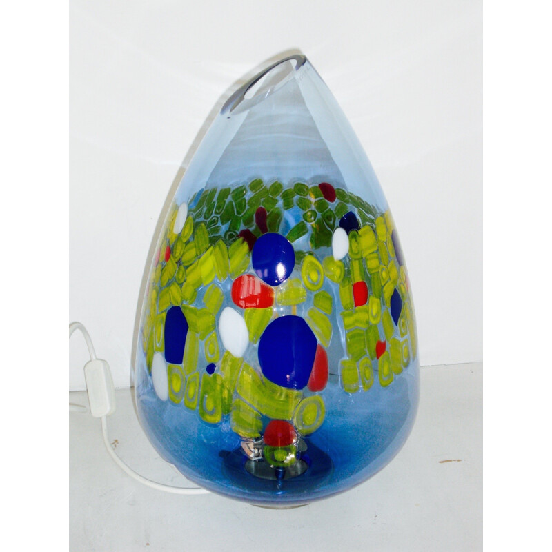 Egg shaped Murano glass lamp - 1990s