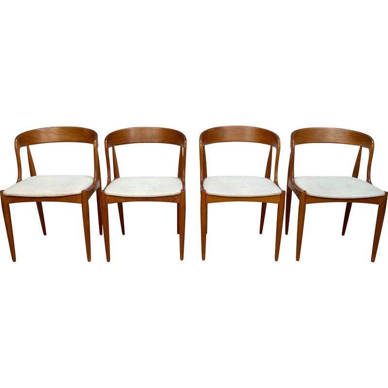 Set di 4 sedie vintage in teak danese di Johannes Andersen per Uldum Møbelfabrik, 1960