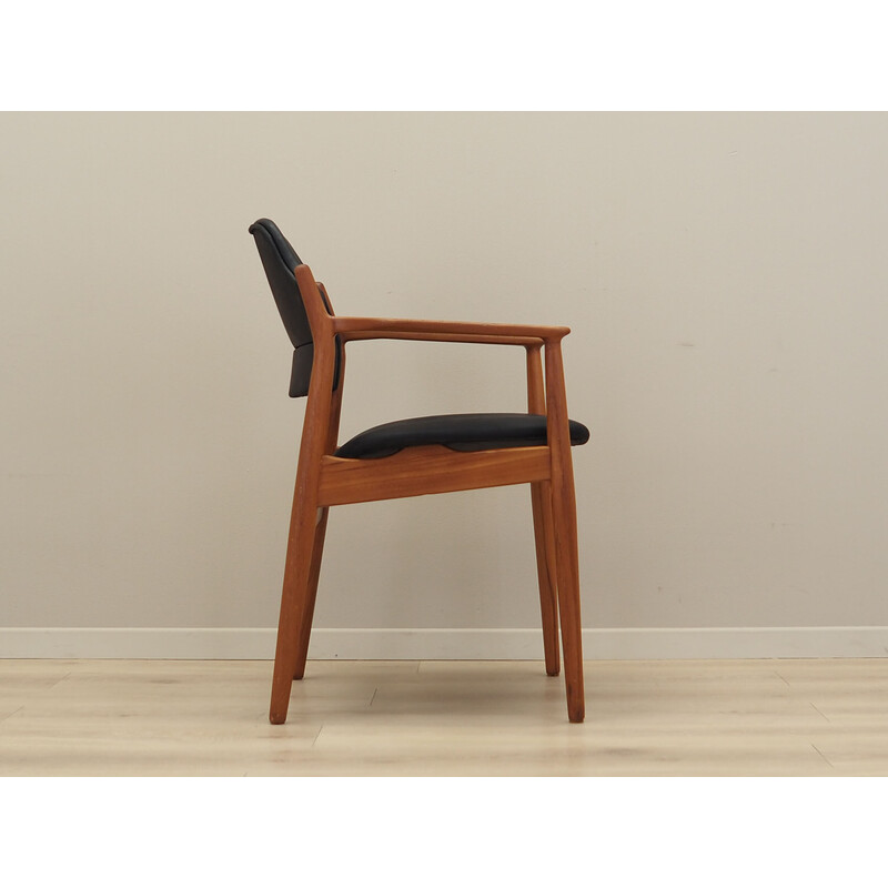 Vintage Danish teak armchair with upholstery by Arne Vodder for Sibast, 1960s