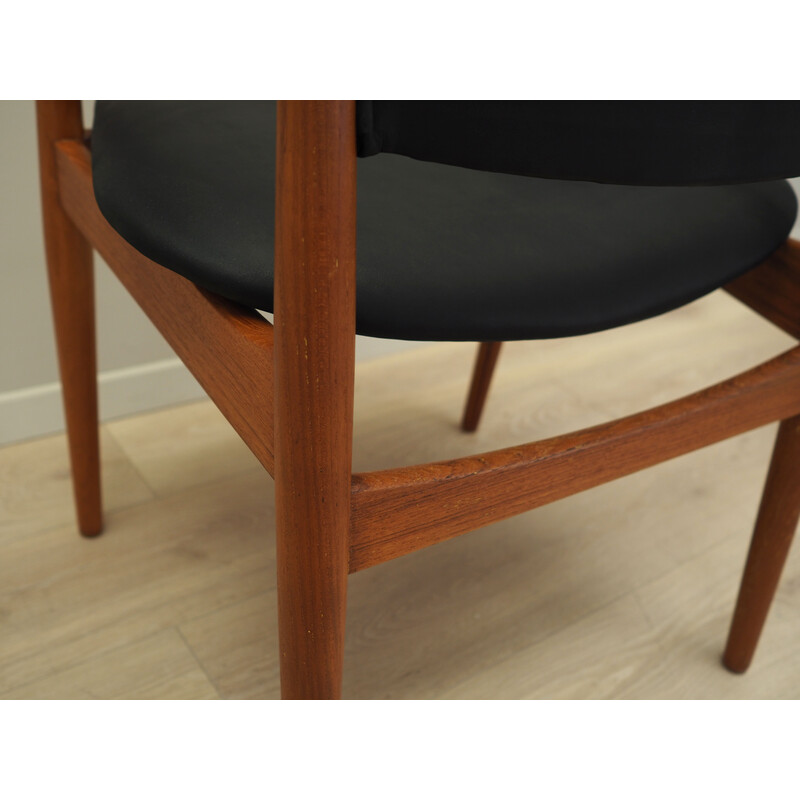 Vintage Danish teak armchair with upholstery by Arne Vodder for Sibast, 1960s