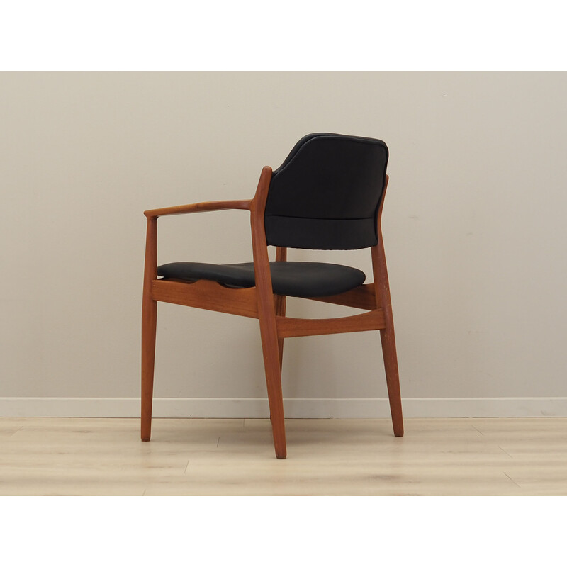 Vintage Danish teak armchair with upholstery by Arne Vodder for Sibast, 1960s