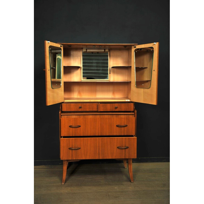 Scandinavian teak and glass dressing table - 1960s