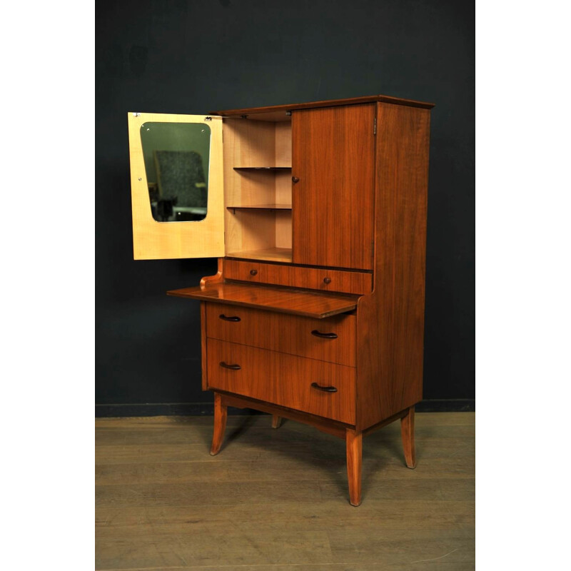 Scandinavian teak and glass dressing table - 1960s