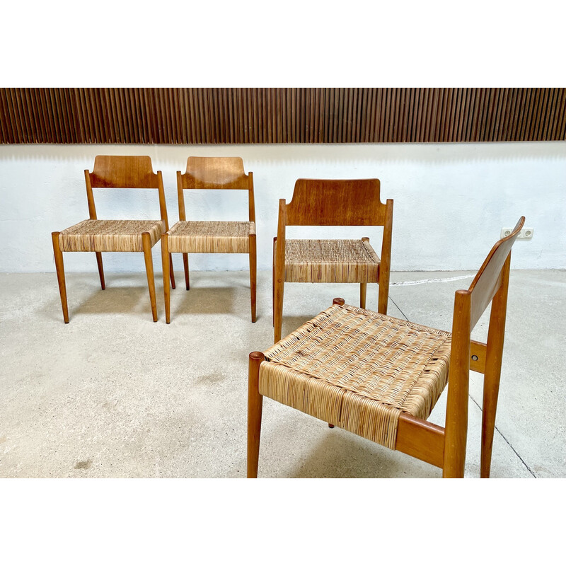 Set van 4 vintage Duitse stoelen "Se 119" van Egon Eiermann voor Wilde Spieth, 1950