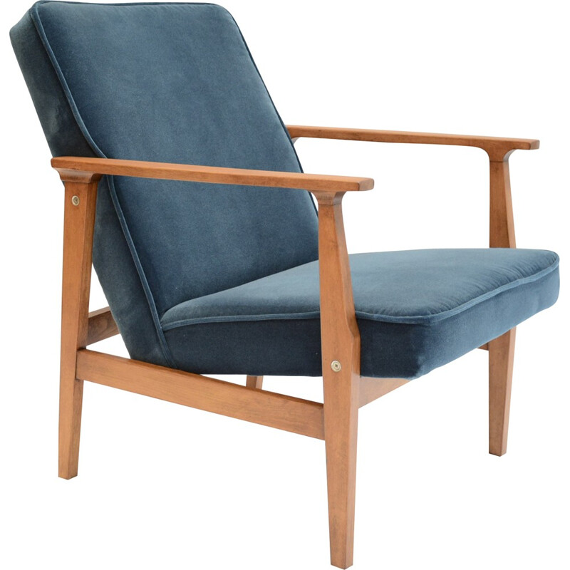 Soviet design armchair in blue - 1960s