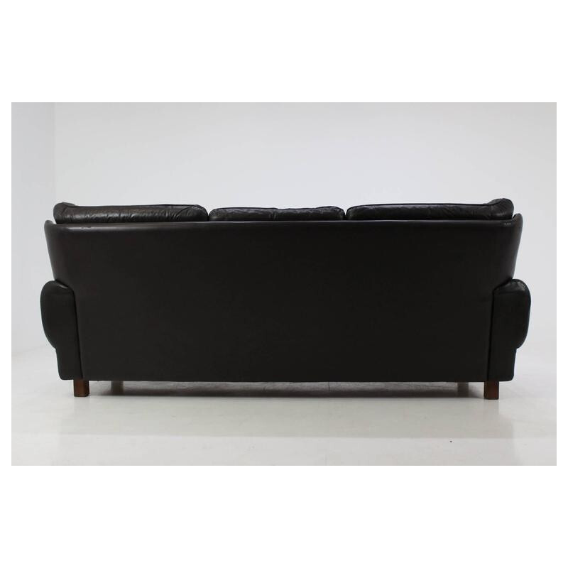 Vintage 3-Sitzer-Sofa aus braunem Leder - 1960