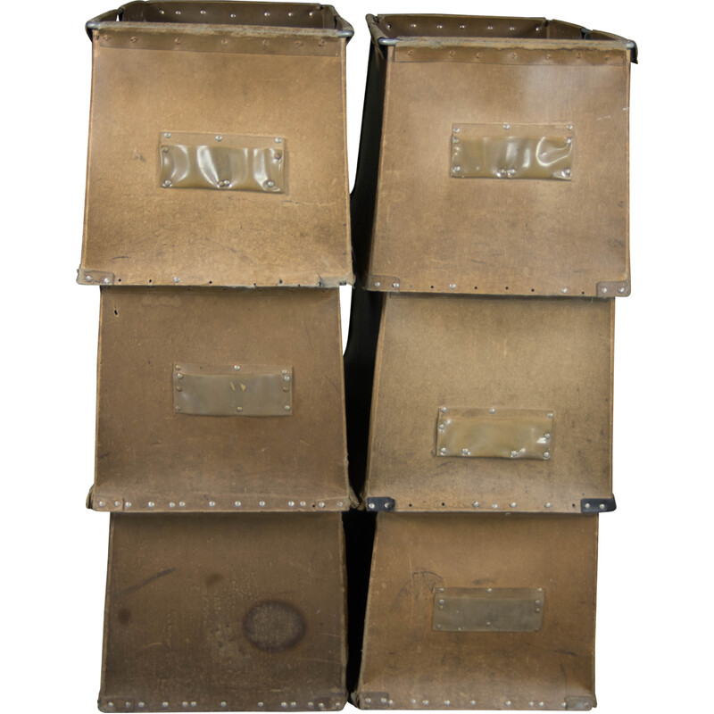 Bauhaus vintage industrial storage and transport boxe, 1930s