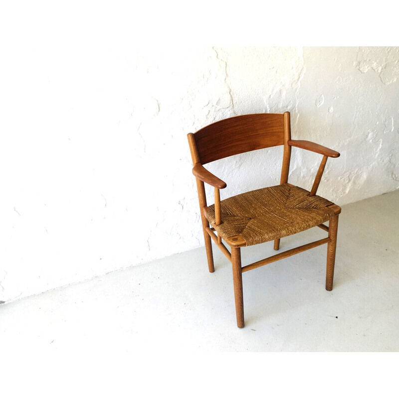 Fauteuil vintage danois de Borge Mogensen, 1960