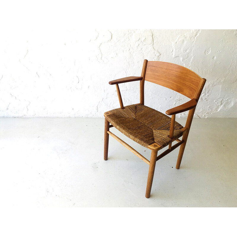 Fauteuil vintage danois de Borge Mogensen, 1960