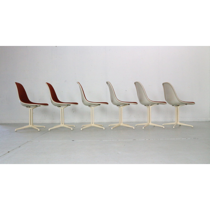 Conjunto de 6 cadeiras "La Fonda" vintage de Charles e Ray Eames para Herman Miller, 1960