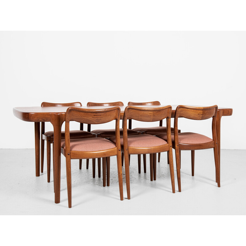 Mid century Danish dining table in teak by Johannes Andersen for Uldum, 1960s