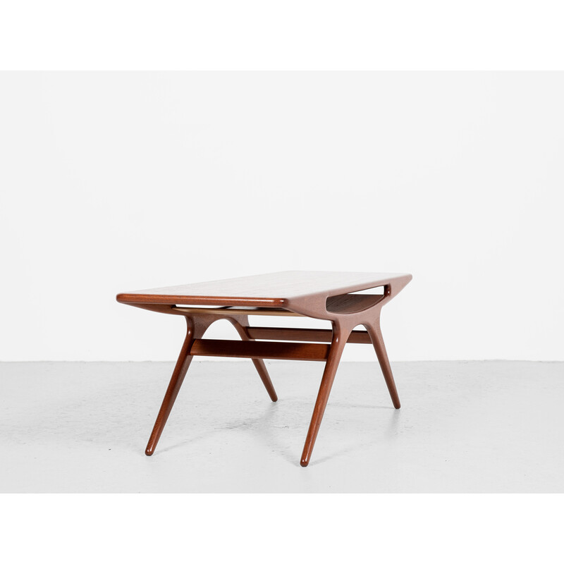 Mid century Danish Smile coffee table in teak by Johannes Andersen for Silkeborg, 1950s