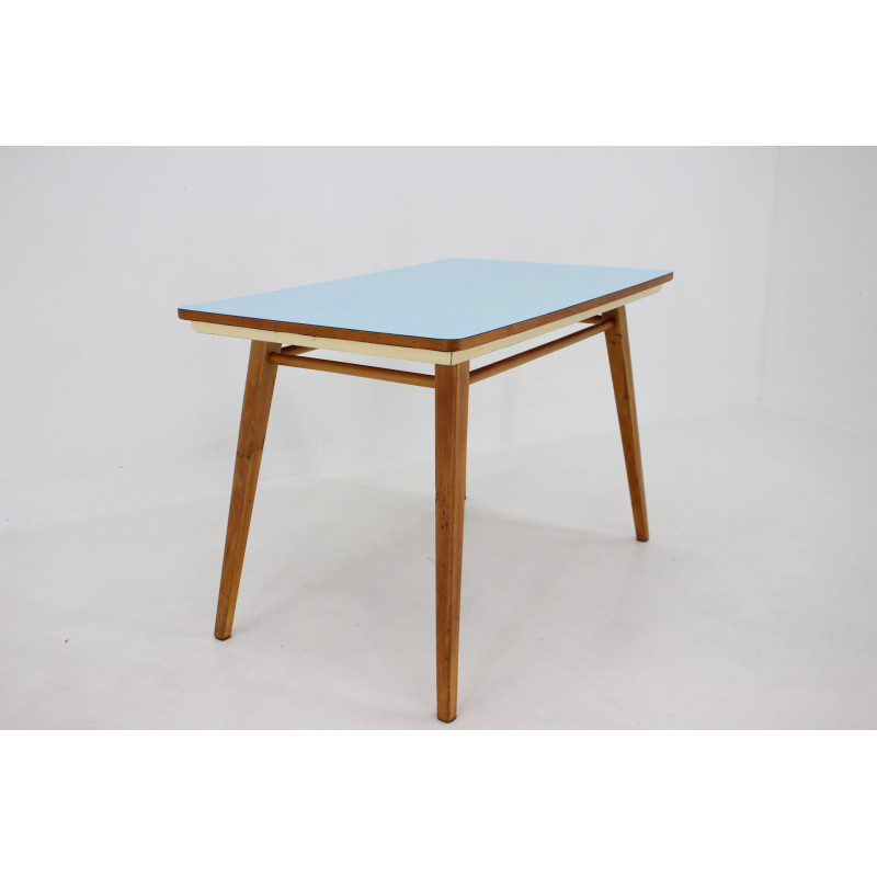 Vintage wood and umakart dining table by Nový Domov, Czechoslovakia 1960s