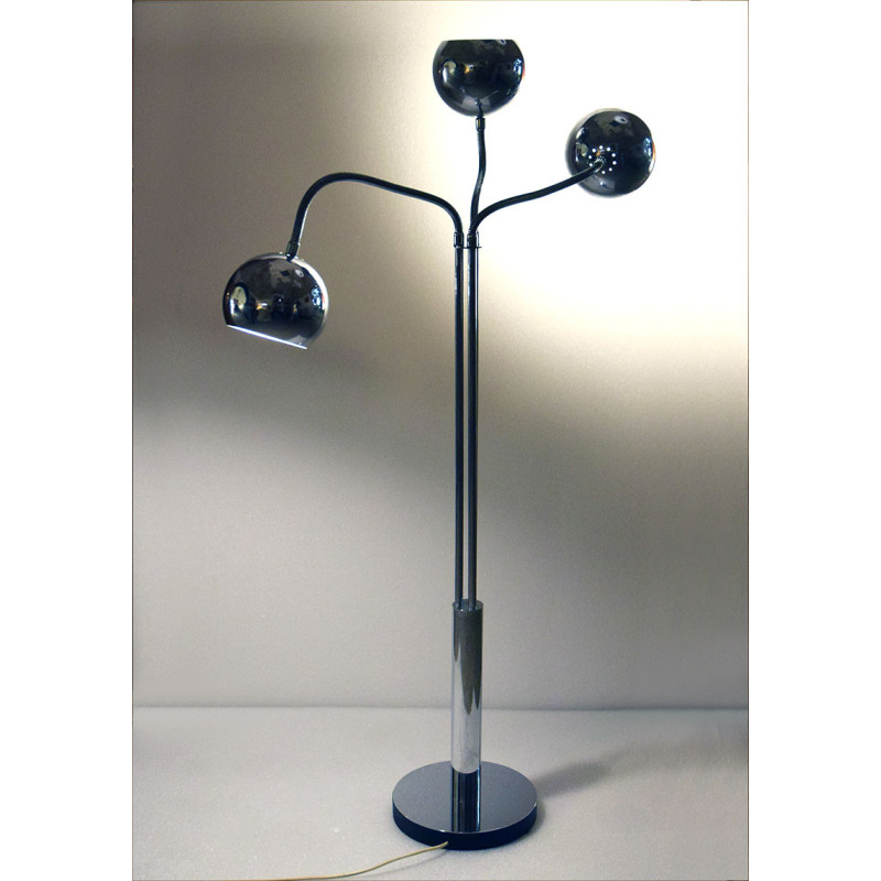 Lámpara de pie vintage de 3 luces de Goffredo Reggiani, 1970