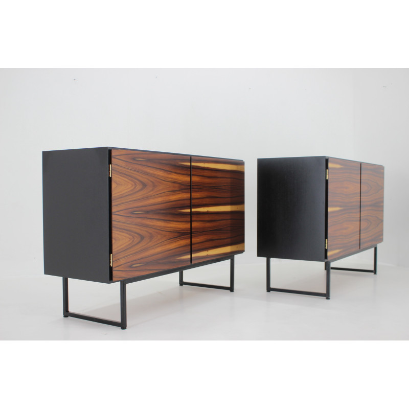 Pair of vintage rosewood sideboards by Omann Jun, Denmark 1960s