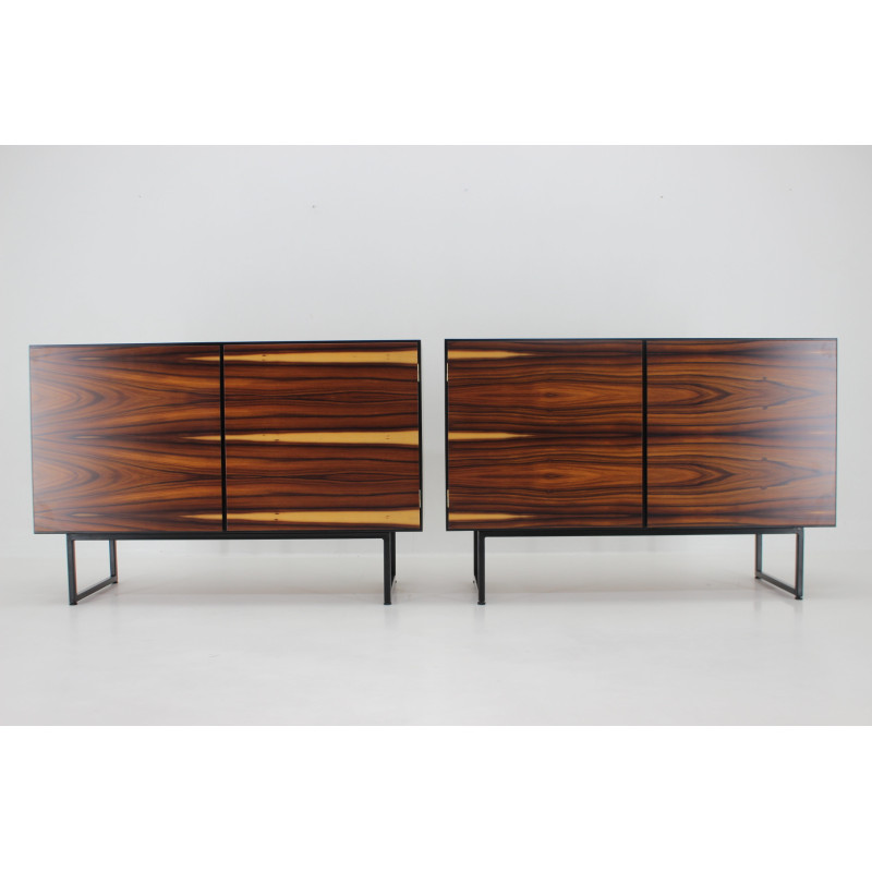 Pair of vintage rosewood sideboards by Omann Jun, Denmark 1960s