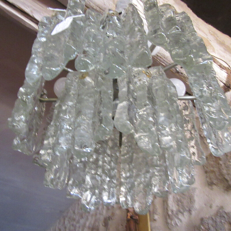 Lampadario vintage in vetro smerigliato di Kalmar J. T, 1960-1970