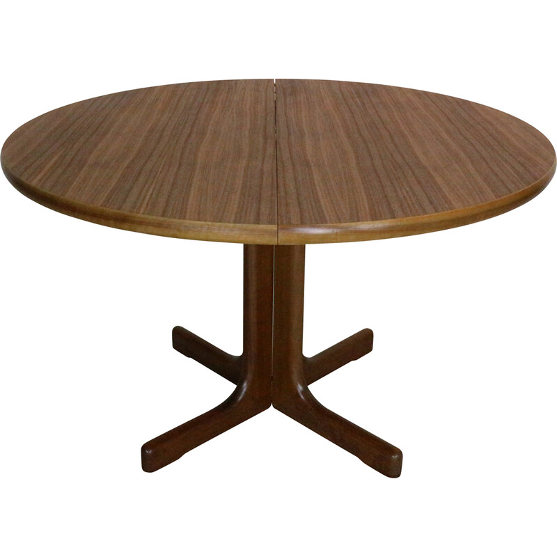 Ovaler ausziehbarer Tisch im skandinavischen Vintage-Stil aus Teakholz, Dänemark 1960