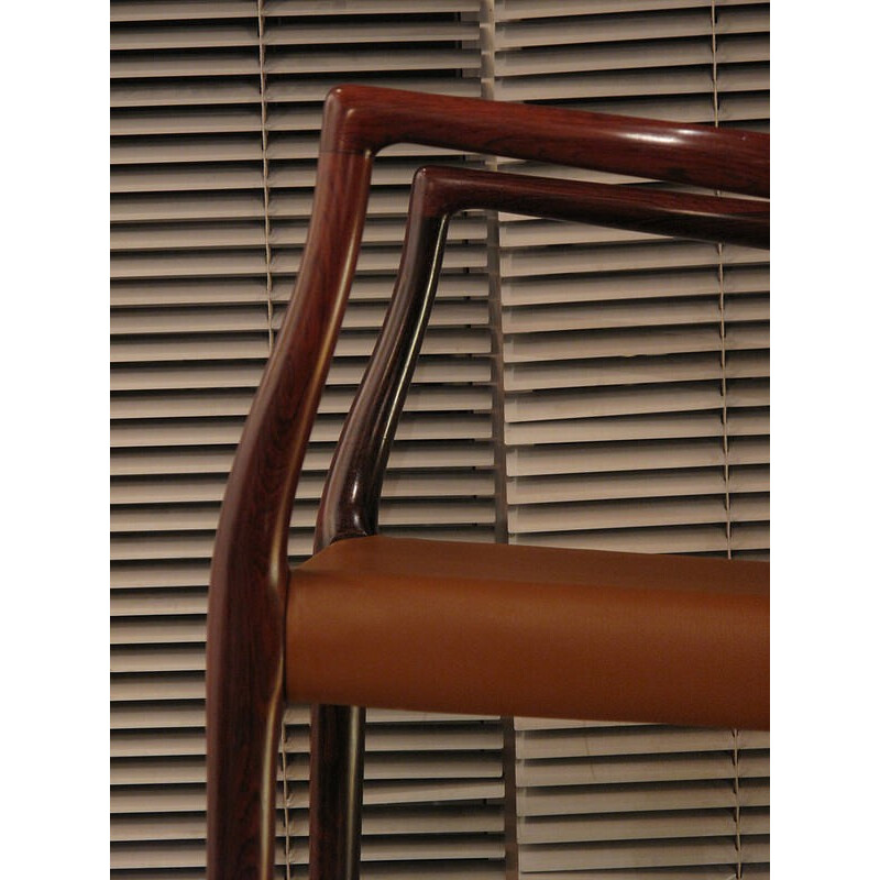 J.L Moller Mobelfabrik "62" rosewood chair, NIELS MOLLER - 1960s