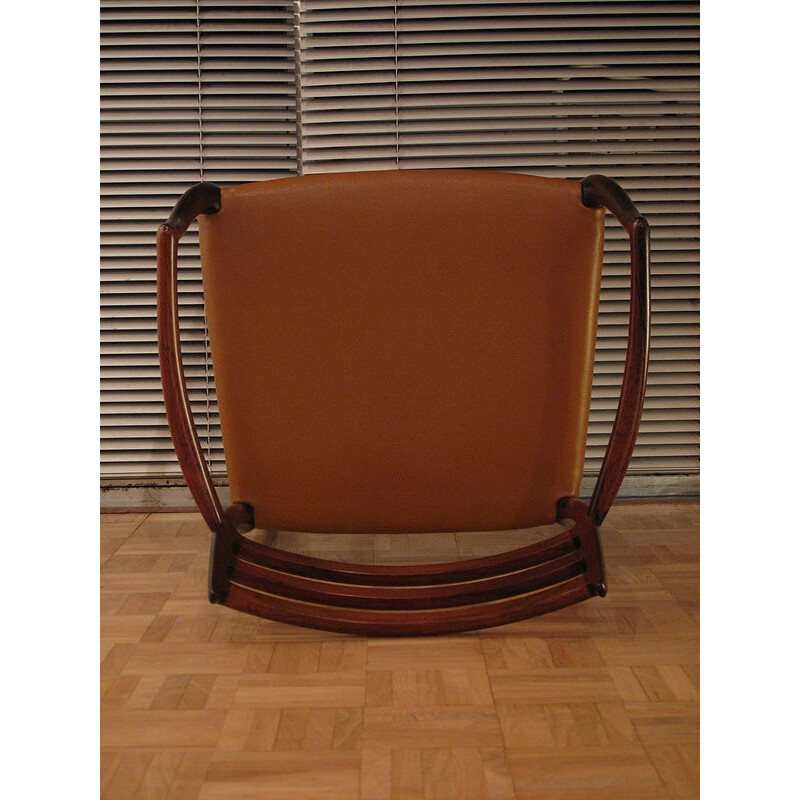 Chaise à bras "62" en palissandre J.L Moller Mobelfabrik, Niels MOLLER - 1960