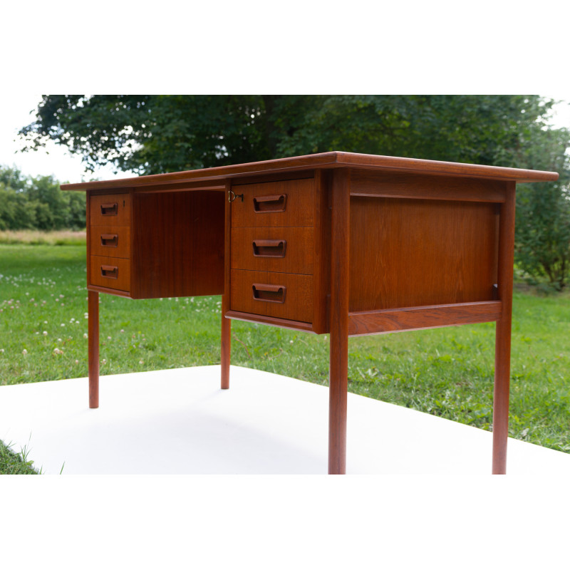 Danish vintage teak desk by Tibergaard, 1960s