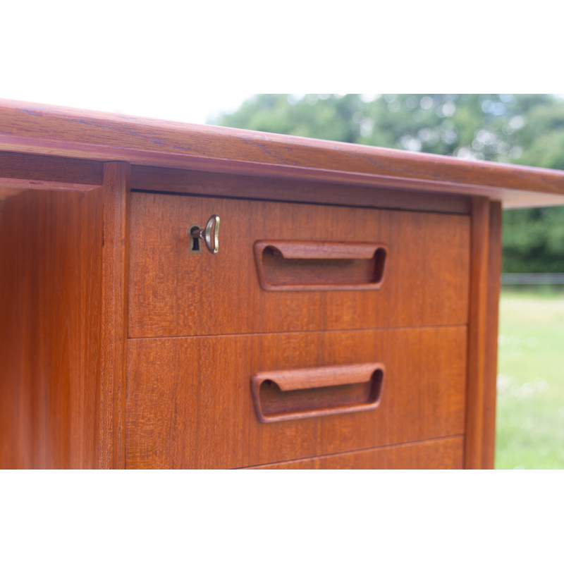 Danish vintage teak desk by Tibergaard, 1960s